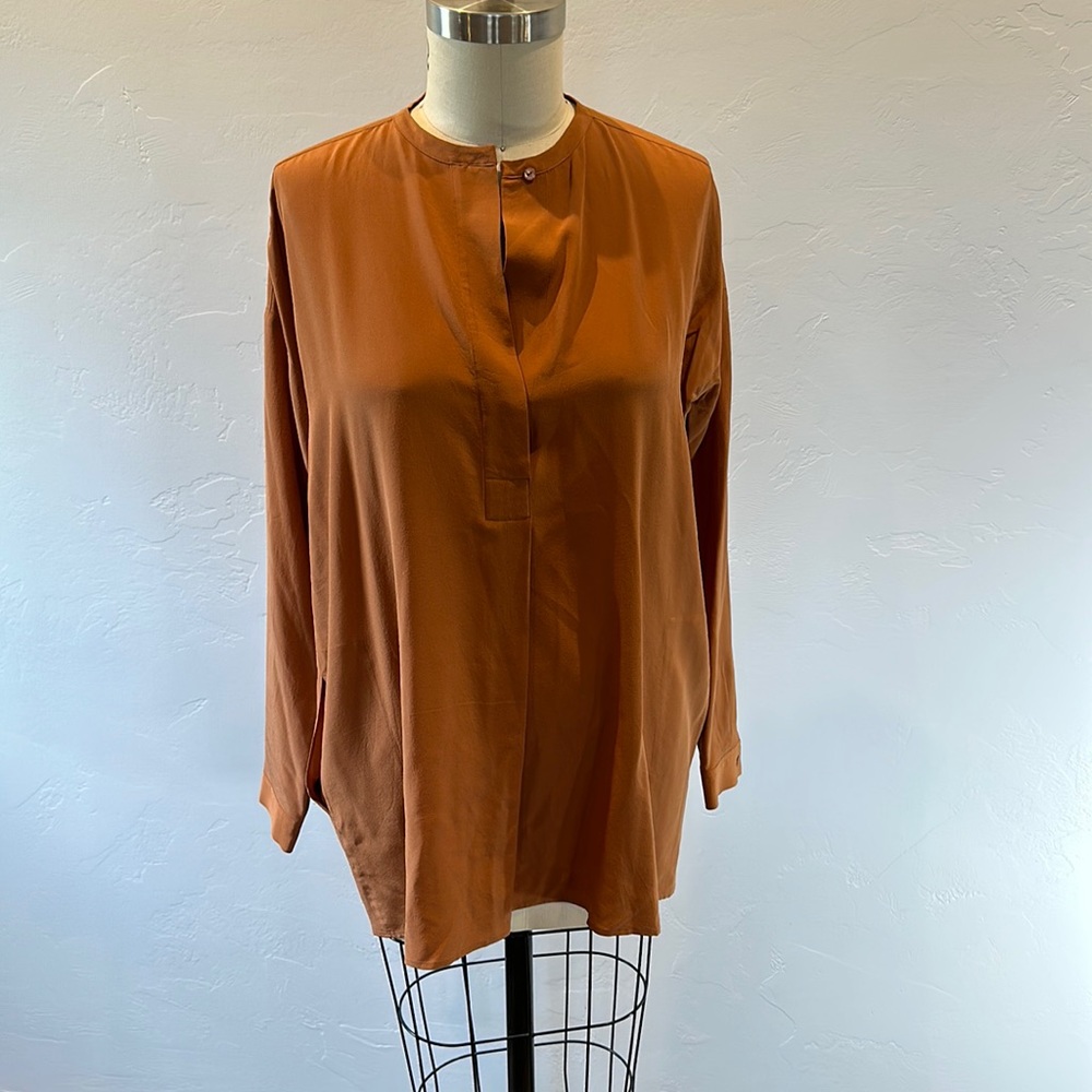 Vince Silk Blouse Sz M